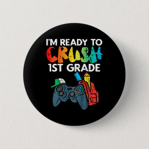 Chapa Redonda De 5 Cm Niños Listos Para Aplastar El Primer Grado Primer