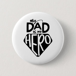 Chapa Redonda De 5 Cm Niños Mi Papá Es Mi Héroe Superhéroe Día De Los Pa