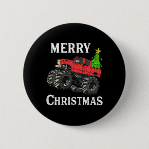 Chapa Redonda De 5 Cm Niños Navidades Monstruo Camión Niños Chris