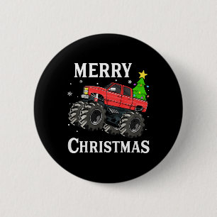 Chapa Redonda De 5 Cm Niños Navidades Monstruo Camión Niños Chris