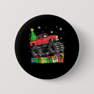 Chapa Redonda De 5 Cm Niños Navidades Monstruo Camión Niños Chris