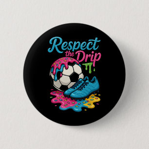 Chapa Redonda De 5 Cm Niños Niñas Drip Helado Con Sprinkl Fútbol