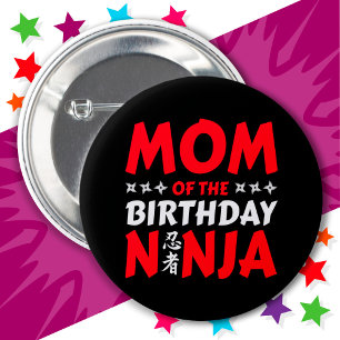Chapa Redonda De 5 Cm Niños Ninja Fiesta Karate Mamá del cumpleaños Ninj