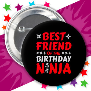 Chapa Redonda De 5 Cm Niños Ninja Fiesta Karate Mejor Amigo Cumpleaños N