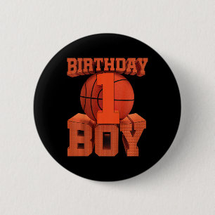 Chapa Redonda De 5 Cm Niños niños Bysketbyll Cumpleaños 1 Año Primer cum