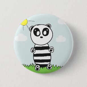 Chapa Redonda De 5 Cm Niños Panda