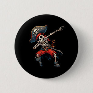 Chapa Redonda De 5 Cm Niños piratas de Skeleton