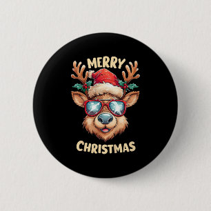 Chapa Redonda De 5 Cm Niños renos Feliz Navidad Papá Noel Noel