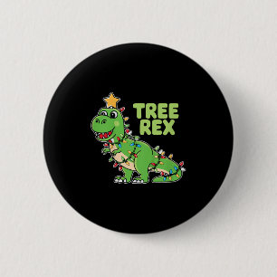Chapa Redonda De 5 Cm Niños Rex Navidades Dinosaur Pun