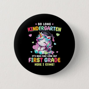 Chapa Redonda De 5 Cm Niños Unicornio hasta la última graduación de jard