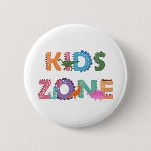 Chapa Redonda De 5 Cm Niños Zona Dinosaurios