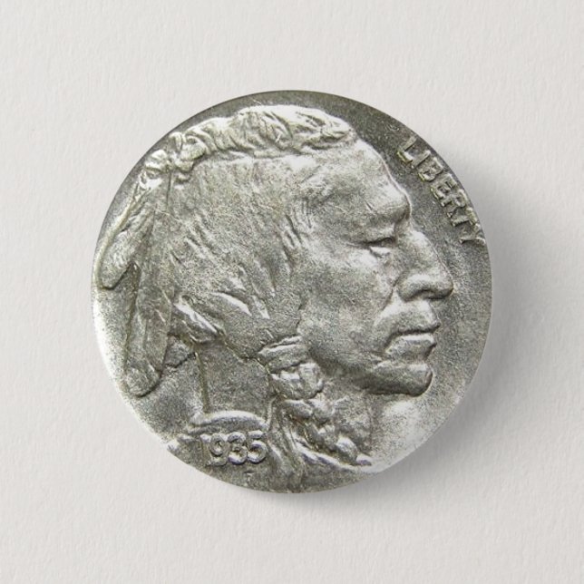 CHAPA REDONDA DE 5 CM NÍQUEL PRINCIPAL INDIO (Anverso)