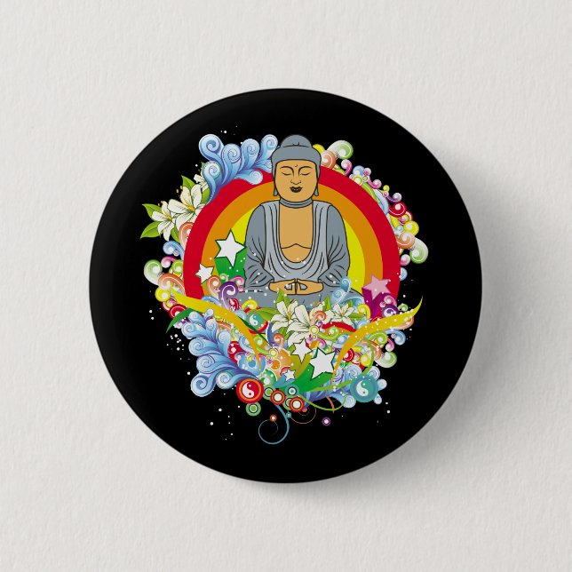 Chapa Redonda De 5 Cm Nirvana Buda (Anverso)
