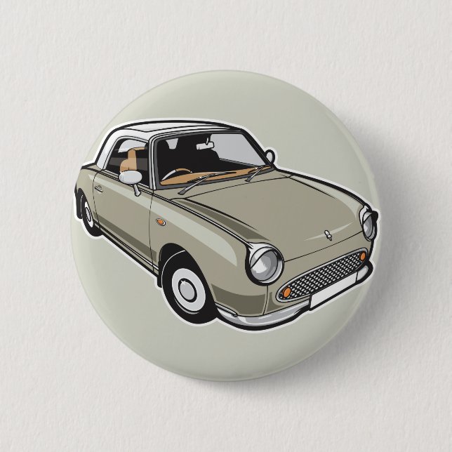 Chapa Redonda De 5 Cm Nissan Figaro Topaz Mist (Anverso)