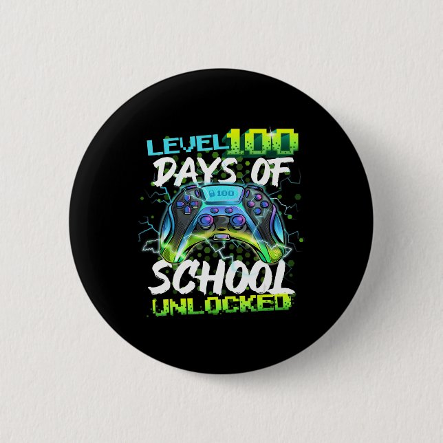 Chapa Redonda De 5 Cm Nivel 100 Días Escolares Desbloqueados Jugador Chi (Anverso)