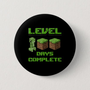 Chapa Redonda De 5 Cm Nivel 100 días Pixel de juegos completo 100 días d