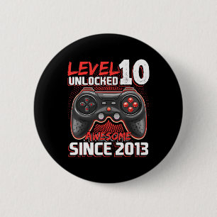 Chapa Redonda De 5 Cm Nivel 10 Desbloqueado Impresionante videojuego 201