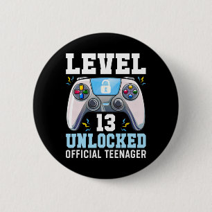 Chapa Redonda De 5 Cm Nivel 13 Juego de video desbloqueado 13º Jugador d