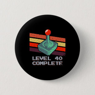 Chapa Redonda De 5 Cm Nivel 40 Videojuegos de 40 Años Completos 1