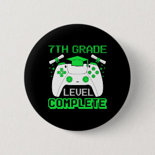 Chapa Redonda De 5 Cm Nivel de Grado Gamer Completo Graduación de 7º Gra