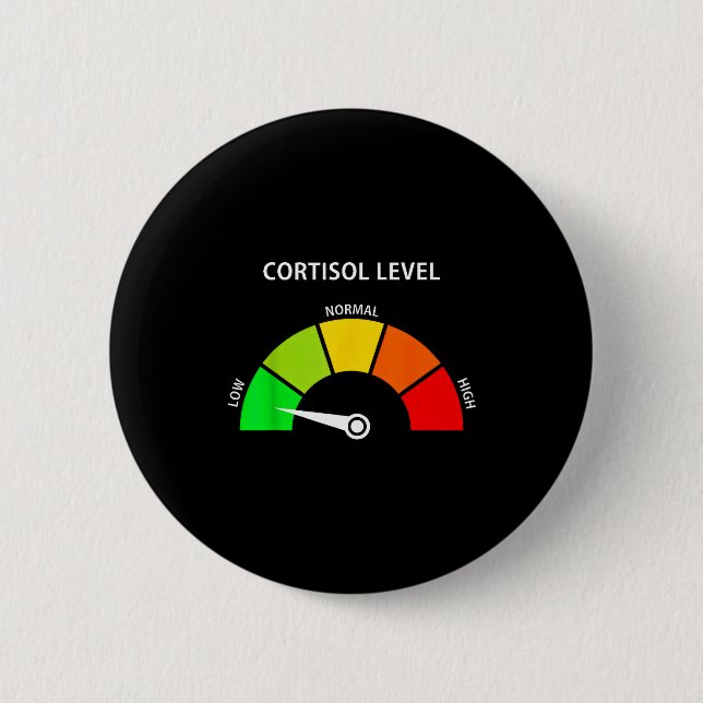 Chapa Redonda De 5 Cm Niveles bajos de cortisol v meme  (Anverso)