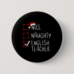 Chapa Redonda De 5 Cm Niza lista de Navidades de profesores de inglés tr