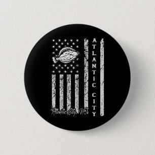 Chapa Redonda De 5 Cm Nj De La Ciudad Atlántica Para Pescadores De Flaut