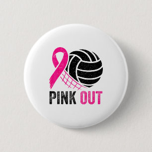 Chapa Redonda De 5 Cm Nk Out Voleibol Conciencia del Cáncer de Mama Nk C