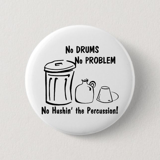 Chapa Redonda De 5 Cm No a Hushin la Percusión (Anverso)