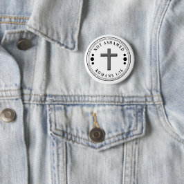 Chapa Redonda De 5 Cm No avergonzado del verso cristiano gospel