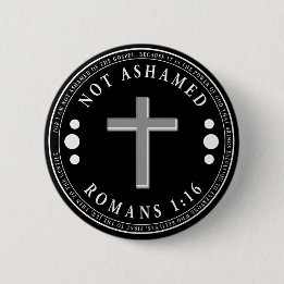 Chapa Redonda De 5 Cm No avergonzado del verso cristiano gospel