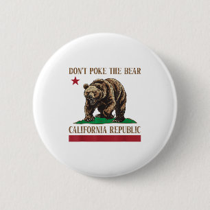 Chapa Redonda De 5 Cm No echen la camiseta de la república de Bear Calif