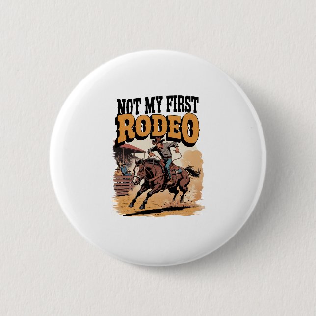 Chapa Redonda De 5 Cm No es mi primer rodeo del oeste (Anverso)