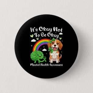 Chapa Redonda De 5 Cm No es para ser perro beagle de concienciación sobr
