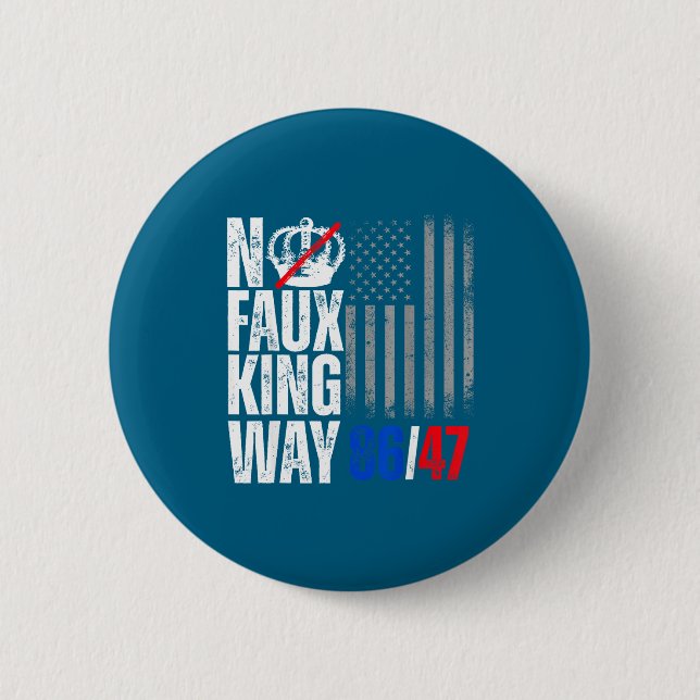 Chapa Redonda De 5 Cm No Faux King Way 86 Arte (Anverso)