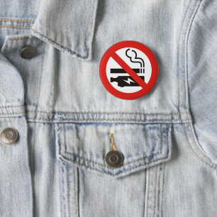 Chapa Redonda De 5 Cm No fumar o Vapear