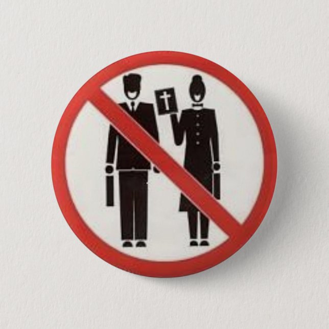 Chapa Redonda De 5 Cm No Gracias Somos un botón/insignia de ateos (Anverso)