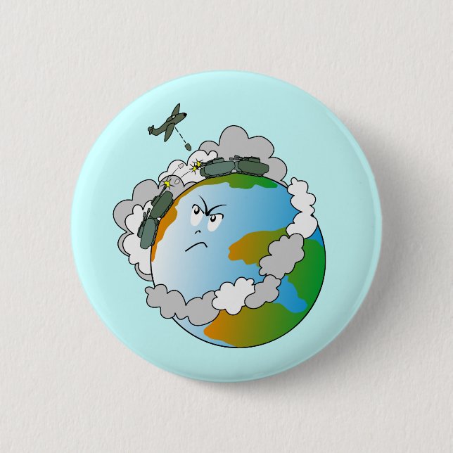 Chapa Redonda De 5 Cm ¡No hay guerra! (Anverso)