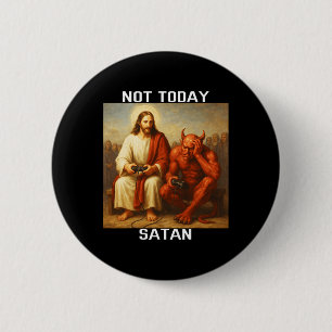 Chapa Redonda De 5 Cm No Hoy Satanás Jesús Vs Satanás Jugador Juegos