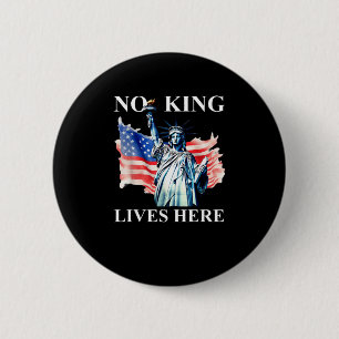 Chapa Redonda De 5 Cm No King Lives en América Bandera Patriótica de Lib