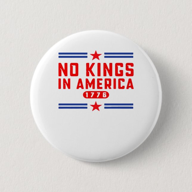 Chapa Redonda De 5 Cm No Kings In America Classic Minimal Clean (Anverso)