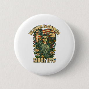 Chapa Redonda De 5 Cm No Kings In America Estatua De Justicia Para Inmig