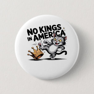 Chapa Redonda De 5 Cm No Kings In America Gráfico Retro Clásico