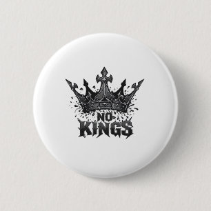 Chapa Redonda De 5 Cm No Kings In America Minimal Limpio