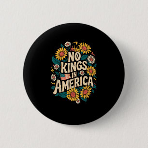 Chapa Redonda De 5 Cm No Kings In America We The People Político