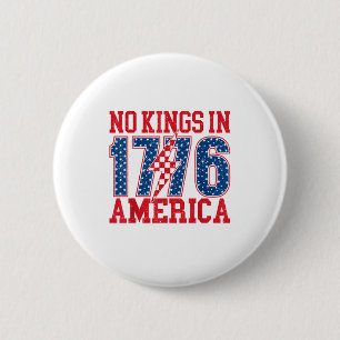 Chapa Redonda De 5 Cm No Kings In America We The People Vintage