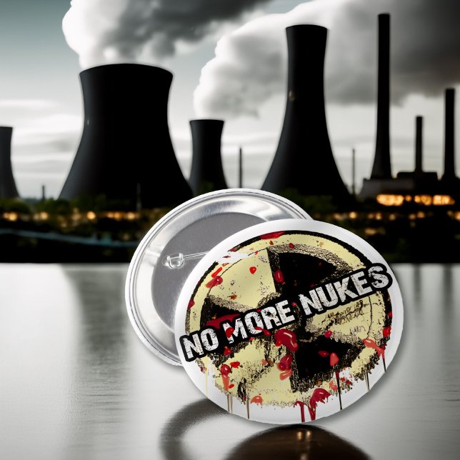 CHAPA REDONDA DE 5 CM ¡NO MÁS NUKES! ¡NO MÁS TRAGEDIA! (Subido por el creador)