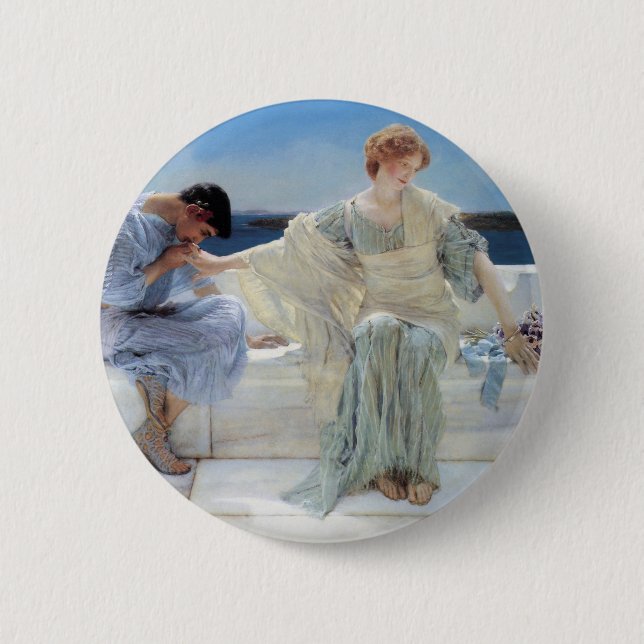 Chapa Redonda De 5 Cm No más preguntas por Sir Lawrence Alma Tadema (Anverso)