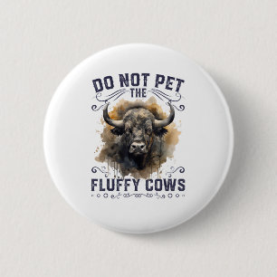Chapa Redonda De 5 Cm No Mascota El Parque Fluffy Cows Bison Yellowstone