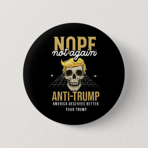 Chapa Redonda De 5 Cm No otra vez Anti-Trump 2024